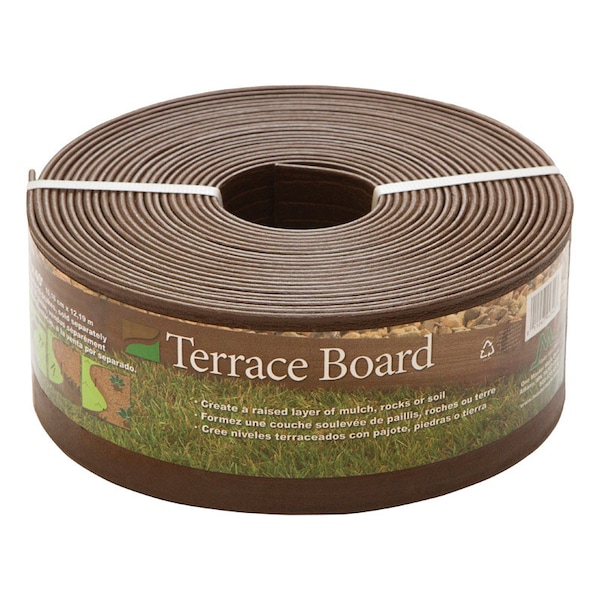 Master Mark Master Mark Terrace Board 40 ft. L X 4 in. H Plastic Brown Lawn Edging 94340 - main